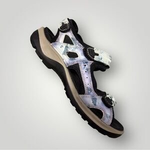 Ecco Yucatan Receptor Blue Hiking Outdoor Sandals‎ Women 6-6.5 EUR 37 Off-road